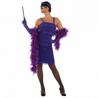 Womens 20s Purple Flapper Dress Costume
