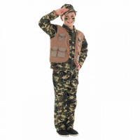 Kids Desert Army Uniform Costume