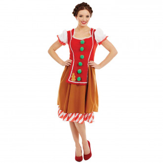 Womens Gingerbread Dress Costume