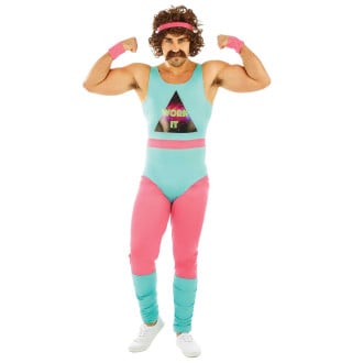 Mens 80s Fitness Instructor Costume