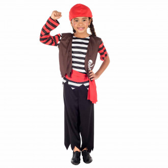 Kids Red & Black Pirate costume