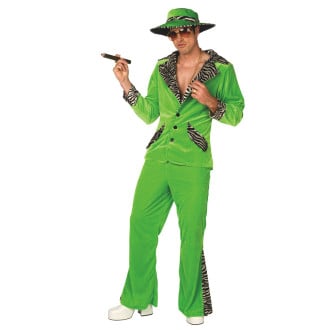 Mens 70s Pimp Daddy Costume Green