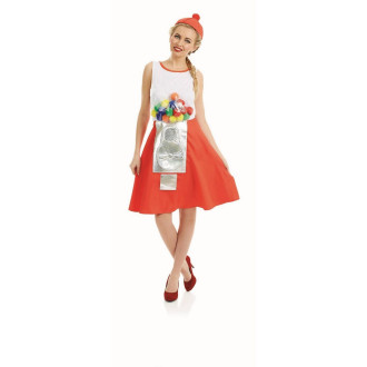 Womens 50s Gumball Machine Dress Costume