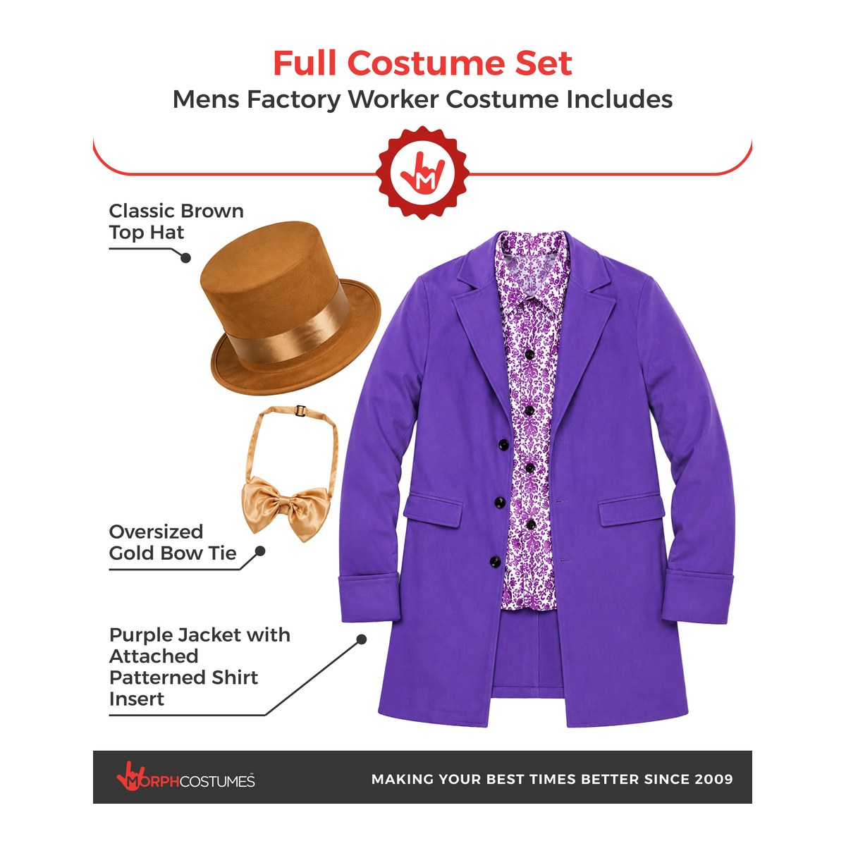 Men's Chocolate Factory Owner Costume | MorphCostumes