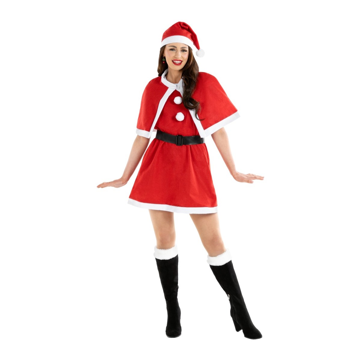 Women's Mrs Claus Santa Costume with Cape