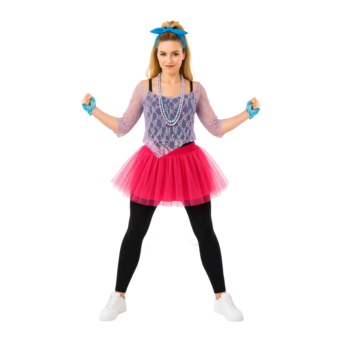ladies tutu fancy dress Womens 80s Pink Neon Costume Adults Decades Party Outfit Accessories tutu costume ideas for adults