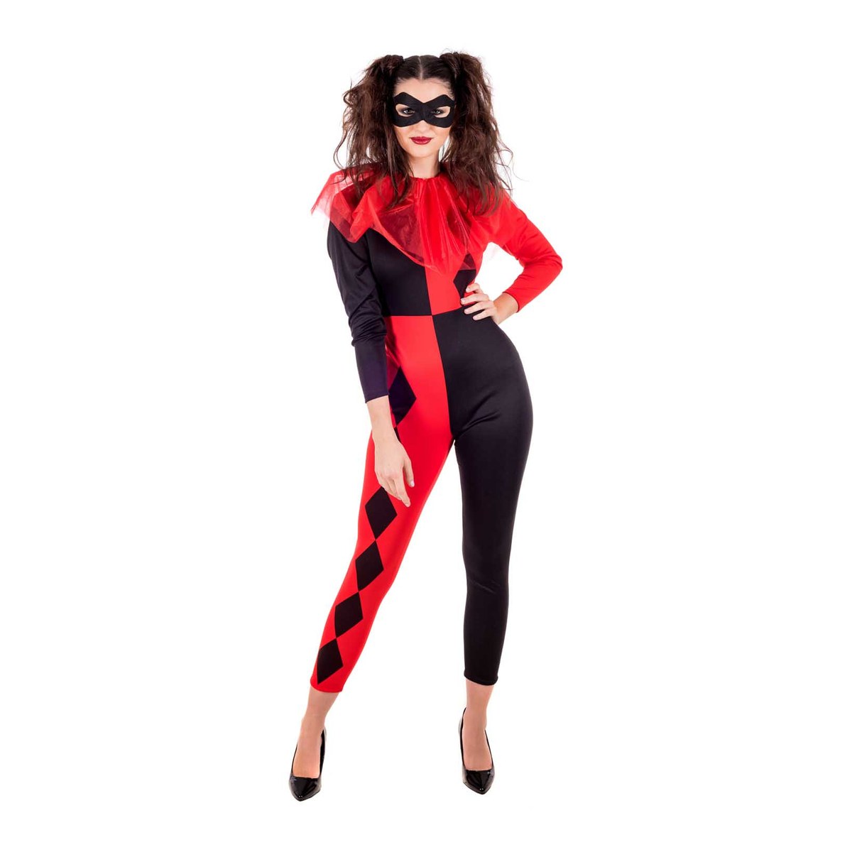 Women's Red Harlequin Jester Costume