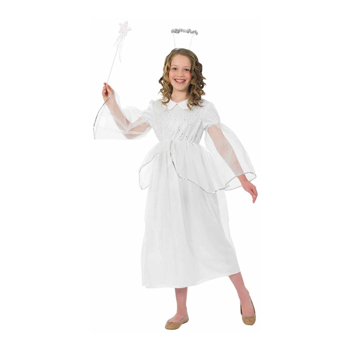 Kids Christmas White Angel Costume