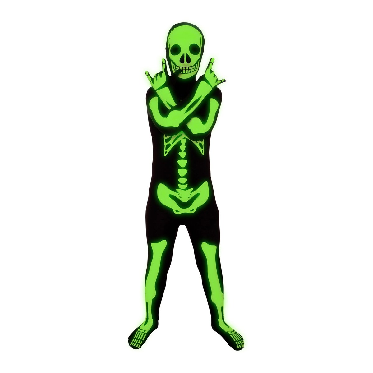 Kids Glow Skeleton Morphsuit