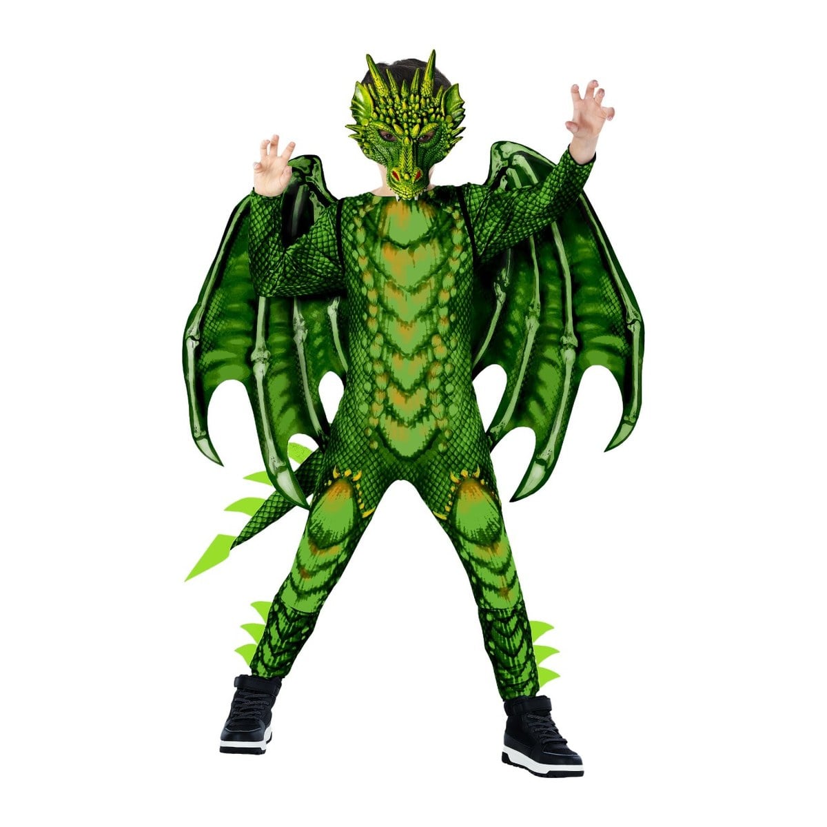 Kids Dragon Jumpsuit Costume Green