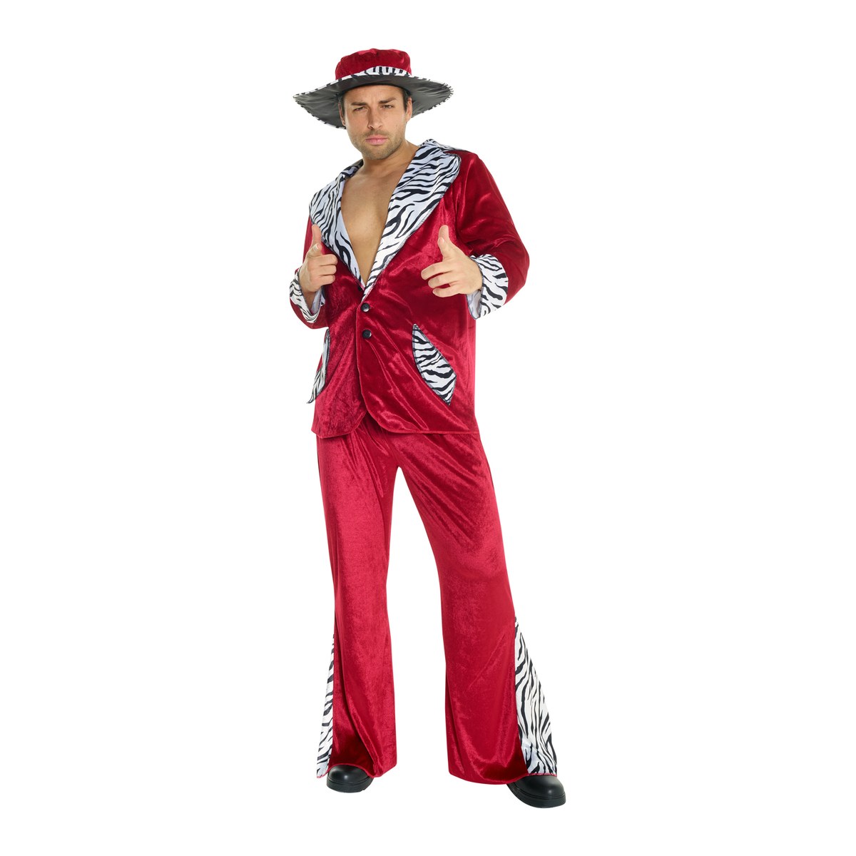 Men's Burgundy Pimp Daddy Costume