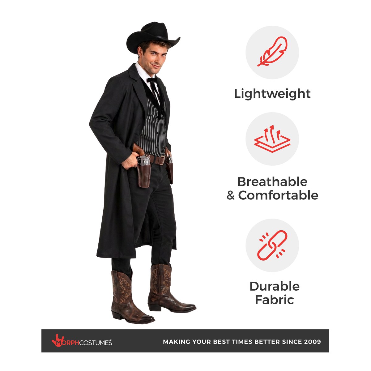 Wild West Cowboy Costume Adult | MorphCostumes