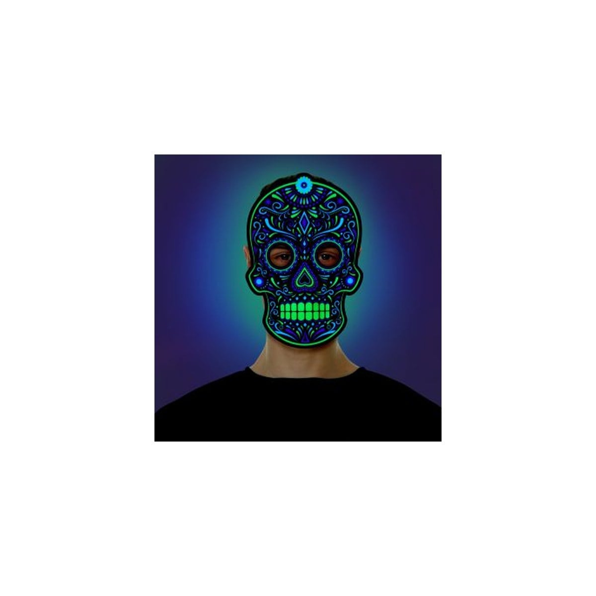 Adult Day of The Dead Skeleton Screaming Demon Mask