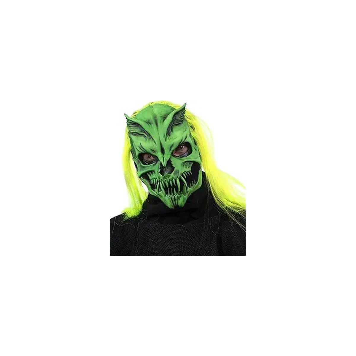 Green Glow Vampire Latex Mask
