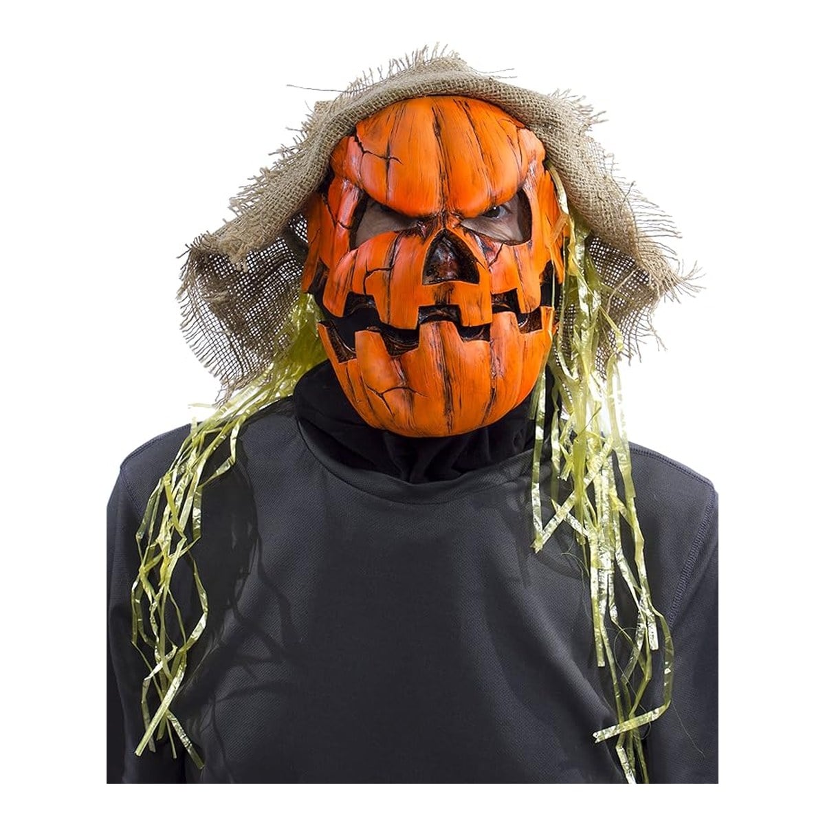Orange Glow Pumpkin Latex Mask