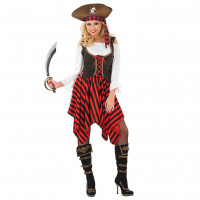 Womens Red & Black Pirate Costume