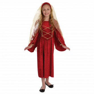 Kids Red Tudor Princess Costume