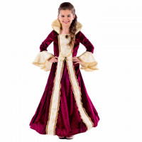 Kids Deluxe Burgundy Queen Gown Costume