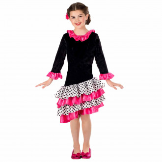 Kids Spanish Flamenco Dress Costume