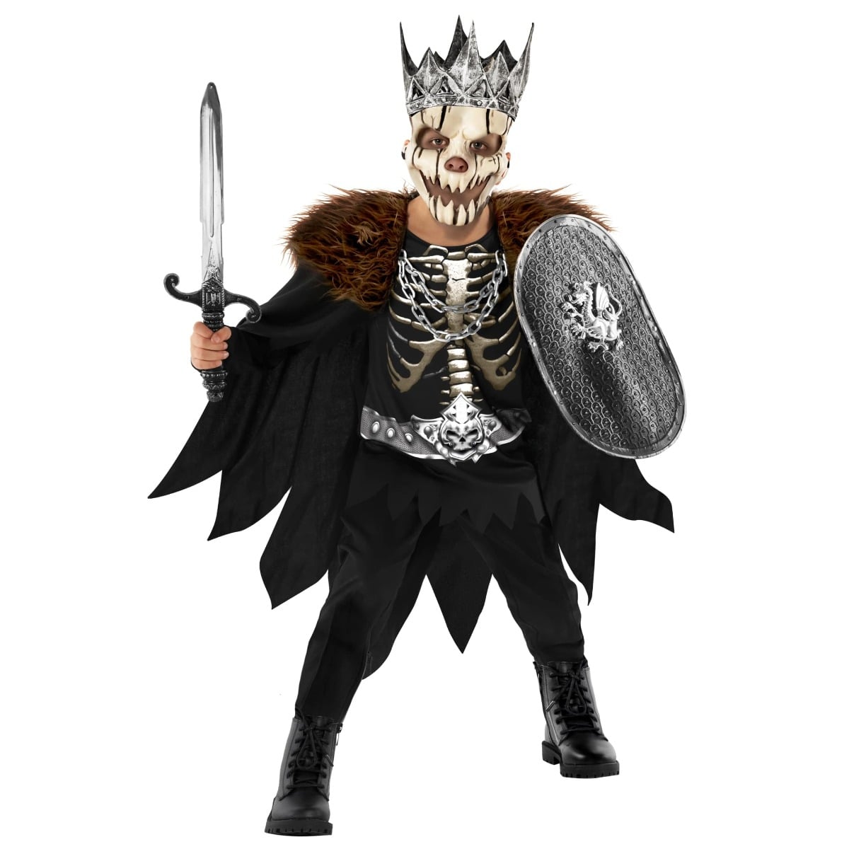 Skeleton Dark King Costume Kids
