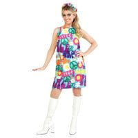 Womens Long Hippie Dress Costume Womens Long Hippie Dress Costume
