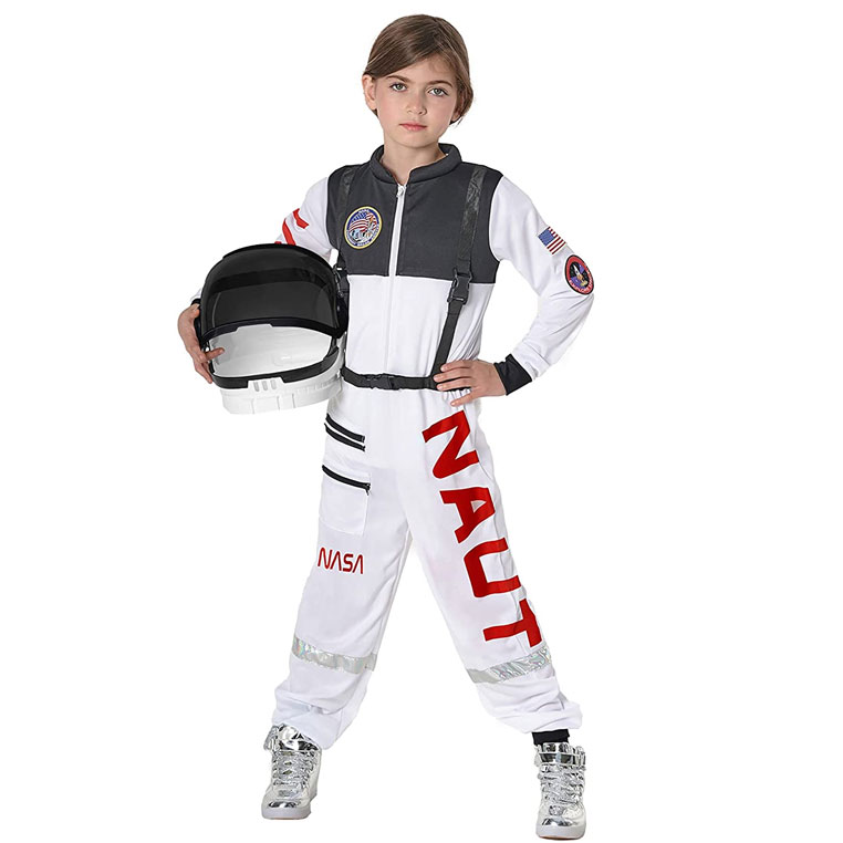 Kids White Astronaut Costume