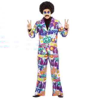 Mens Groovy Hippie Suit Costume