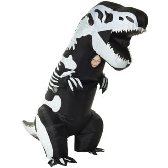 Boys Giant T-Rex Skeleton Inflatable Costume