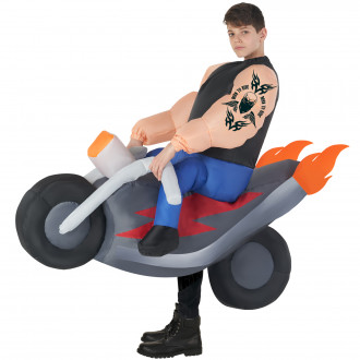 Kids Inflatable Ride-on Hell's Angel Motorbike Costume