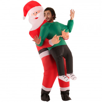 Giant Santa Pick Me Up Inflatable Costume