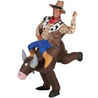 Inflatable Bucking Bronco Bull Rider Ride-on Costume