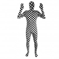 Black and White Check Morphsuit