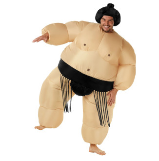 Mens Sumo Megamorph Inflatable Costume Black