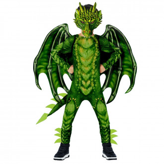 Kids Dragon Jumpsuit Costume Green