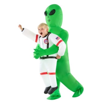 Kids Inflatable Alien with Astronaut Costume Pick Me Up