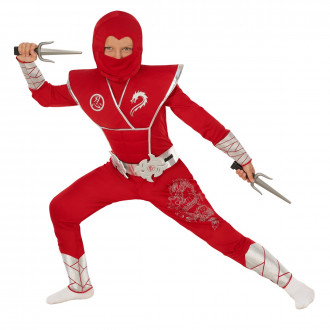 Kids Red Dragon Ninja Costume
