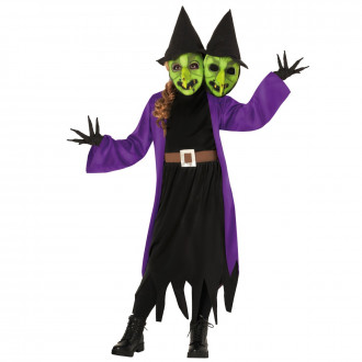 Kids Two Headed Witch Costume