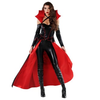 Sexy Vampiress Bodysuit Costume Womens