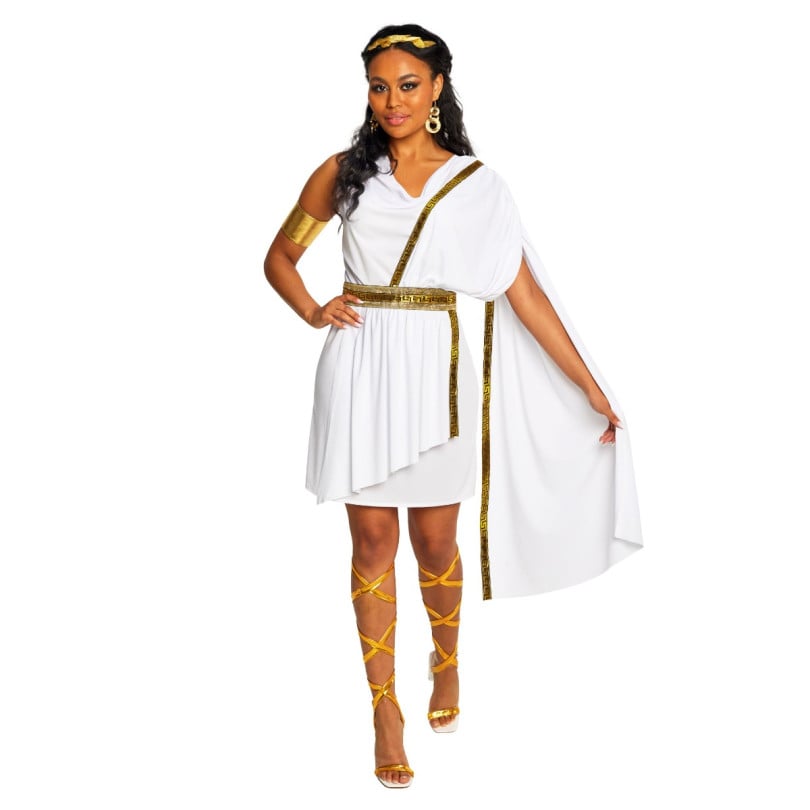 Womens White Roman Toga Costume Womens White Roman Toga Costume