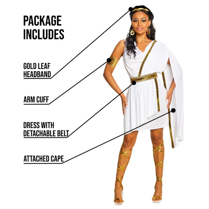 Womens White Roman Toga Costume Womens White Roman Toga Costume