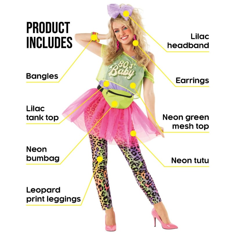 80s Neon Tutu Costume Womens 80s Neon Tutu Costume Womens