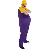 Mens 90s Video Game Evil Plumber Villain Costume