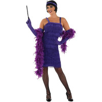 Womens Purple Flapper Girl 20s Costume Dress 