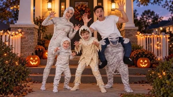 Mummy Costume Men and the Family: Two Adult Wraps, Plus Kids' and Toddler Sizes