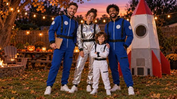 Sci-Fi Crew Costumes: Blue or Silver Space Suit, Then Fill Out the Whole Crew