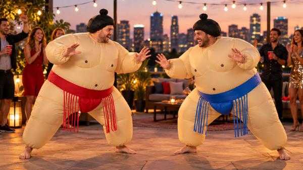 Sumo Wrestler Costumes for Adults and Kids: Full Inflatable Build or Pick Me Up